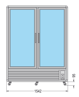 vitrine réfrigérée verticale double