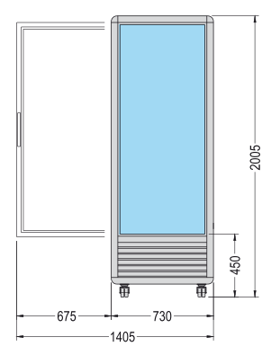 vitrine réfrigérée verticale double