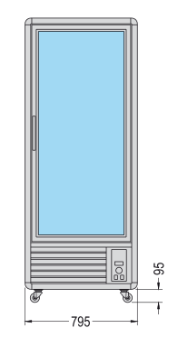 vitrine réfrigérée verticale simple