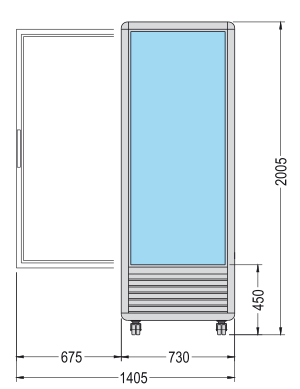 vitrine réfrigérée verticale simple